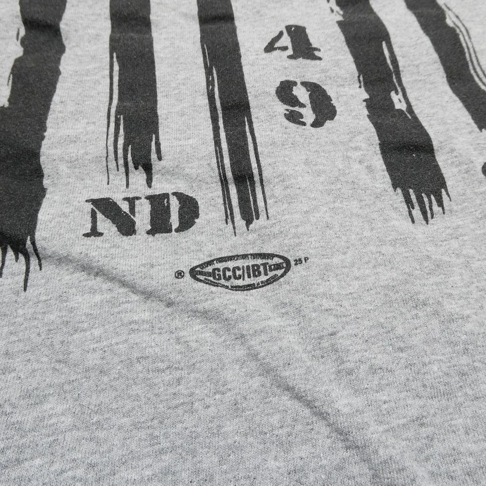 Bayside Shirt Mens Medium‎ Gray Local 49 Union USA Flag Heavyweight Workwear Tee